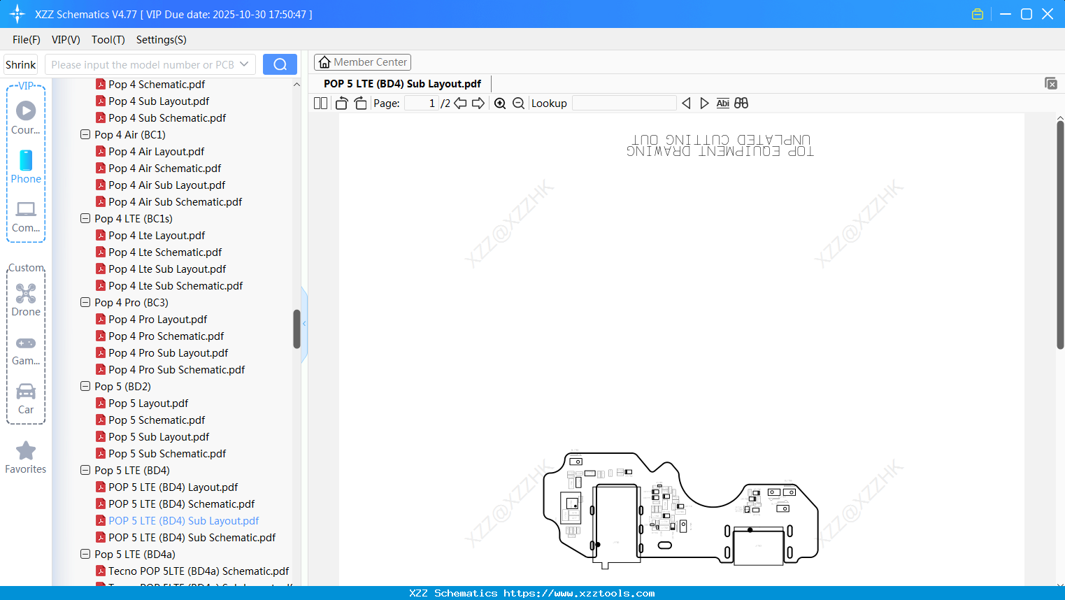 Tecno POP 5 LTE (BD4) Sub Layout